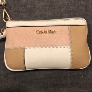 Calvin Klein tricolored wristlet